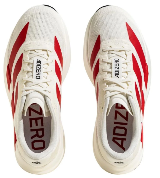 adidas Adizero Evo SL Running Shoe - White / Vivid Red