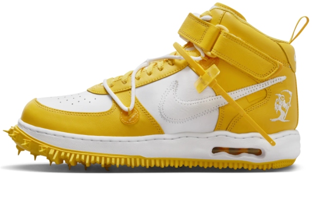 Off-White x Nike Air Force 1 Mid 'Varsity Maize' - Sneakers