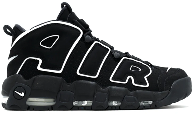 Nike Air More Uptempo 'Black White' - Sneakers (414962-001)