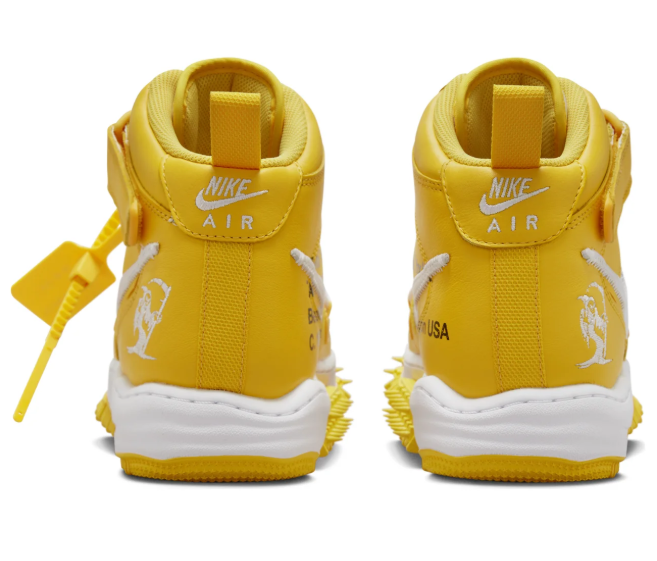 Off-White x Nike Air Force 1 Mid 'Varsity Maize' - Sneakers